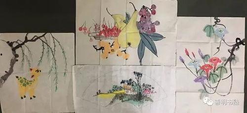 吃瓜的娃娃国画,一幅别具一格的国画佳作