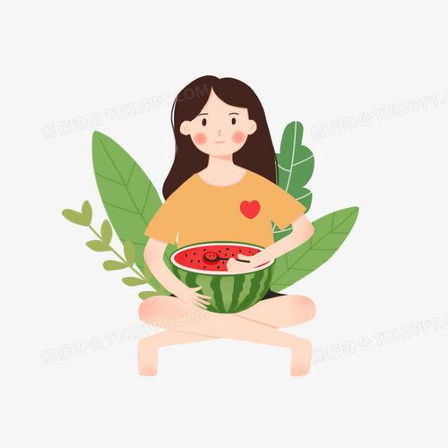 绘画吃瓜,一幅描绘吃瓜生活的绘画艺术赏析